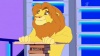 Масляков ведущий в виде льва из мультиков Уолта Диснея