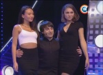 Маленький армянин с двумя высокими девушками